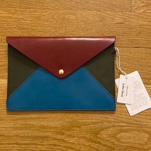 NWT & Other Stories Paris Atelier genuine leather envelope clutch
